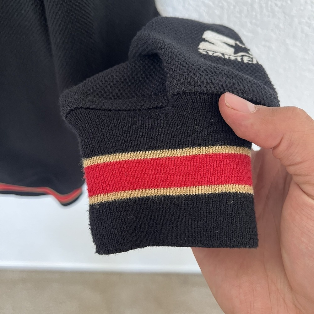 VTG San Francisco 49ers Starter Crewneck Sweatshirt Men's Medium Black 90s - Picture 7 of 13
